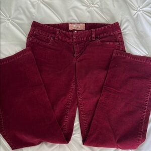 J. Crew Red Boot Cut Corduroy Pants